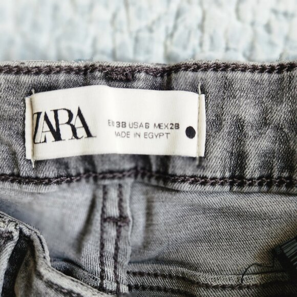 ZARA The High Waist Skinny Jean in Lead Grey, Size 6 - Picture 8 of 8